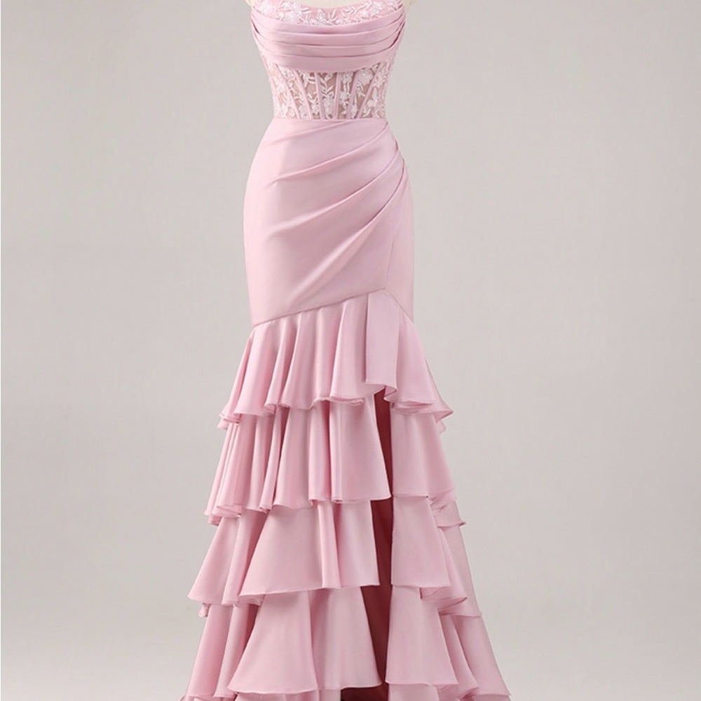 Elegant Pink Evening Gown